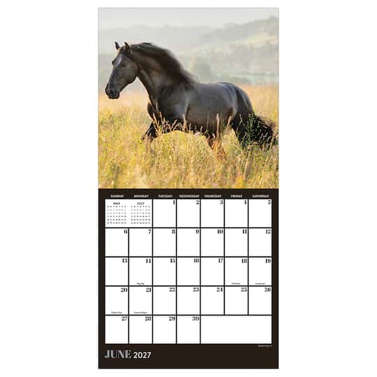 2027 Horses Mini Calendar